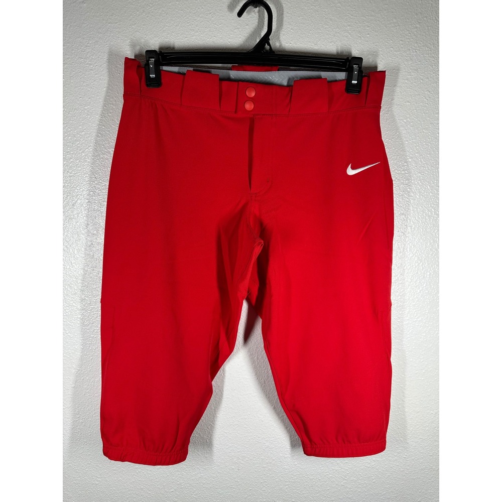 Nike Pants Women L Red Team Engineered Softball‎ Knickers Athletic 6963